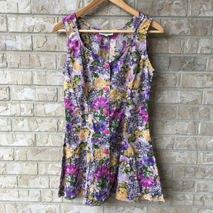 French Connection Button Up Mini Dress Vintage S